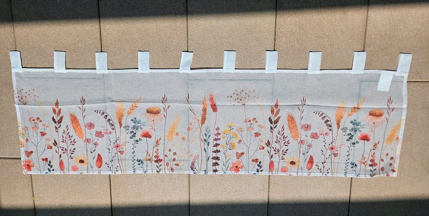Fenstervorhang "Blossom Love" GH 45cm, Breite 140cm Vorhang Deko Haus