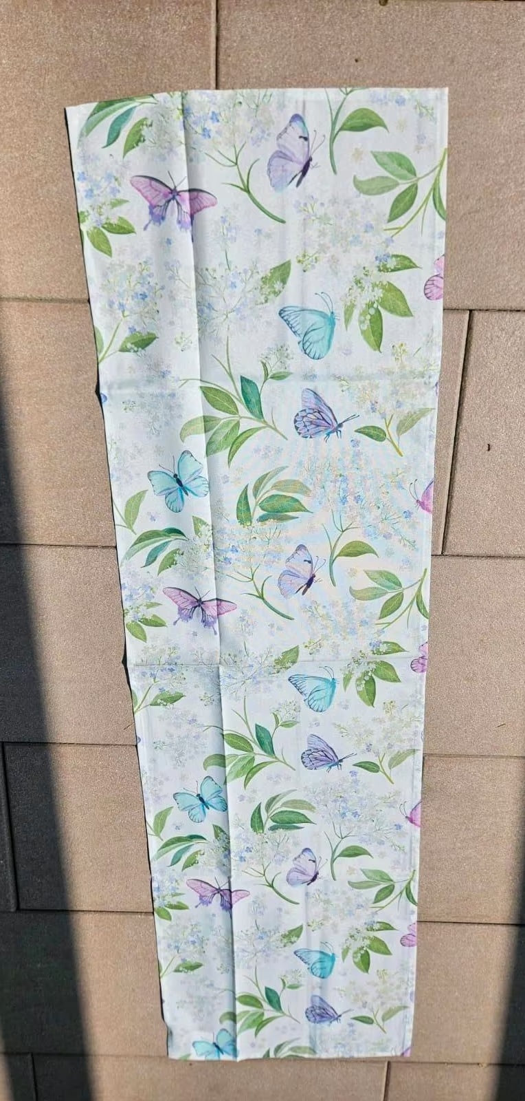 Tischläufer "Papillon" 40x140cm - Blüten + Schmetterlinge Tischdecke